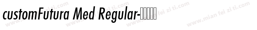 customFutura Med Regular字体转换